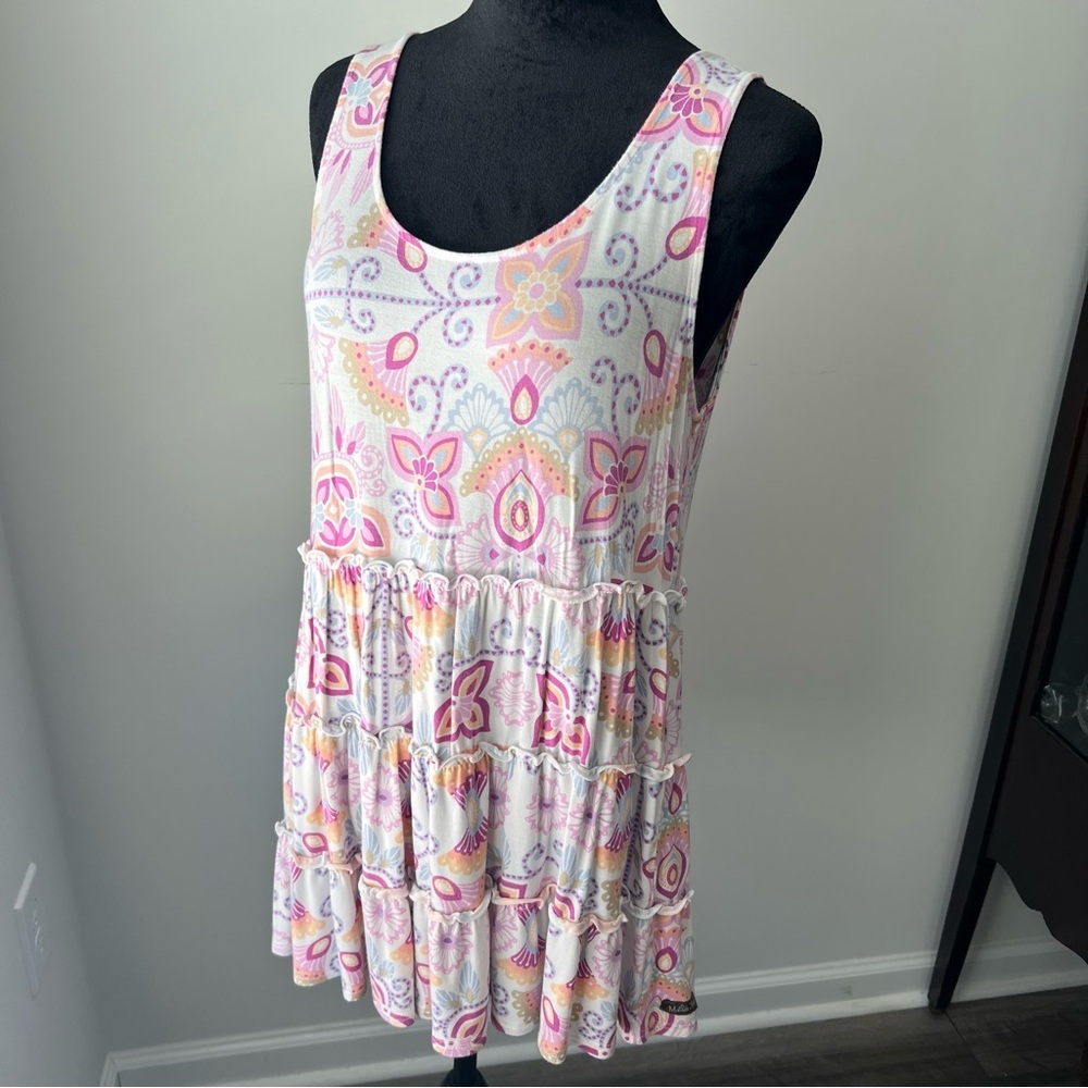 Matilda Jane White Tunic with Pink, Yellow & Lavender Paisley - Picture 2 of 6